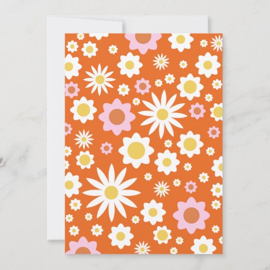 Groovy ONE Hippie Party Einladung zum 1. Geburtsta (Rückseite)