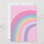 Groovy One Peace Liebe Party Rainbow Birthday Part Einladung (Rückseite)