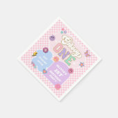 Groovy One Preppy Patch 1. Geburtstag Party Serviette (Ecke)