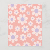 Groovy One Retro 1. Geburtstag Party Budget Flyer (Hinten)