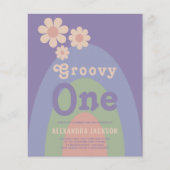 Groovy One Retro Daisy 1. Geburtstag Party (Vorderseite)