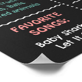 Groovy One Retro Daisy Birthday Milestone Zeichen Poster (Ecke)