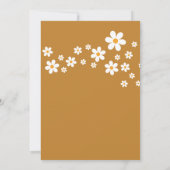 Groovy One Retro daisy boho blumengeschmückt erste Einladung (Rückseite)