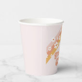 Groovy One Retro Daisy Boho Rainbow Paper Cups Pappbecher (Rechts)