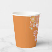 Groovy One Retro Floral erste Geburtstagspapier Cu Pappbecher (Rechts)