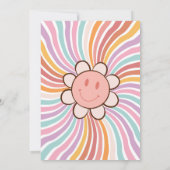 Groovy One Retro Sommer 1. Geburtstag Einladung (Rückseite)