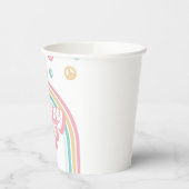 Groovy One Retro Summer Rainbow Pappbecher (Links)