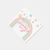 Groovy One Retro Summer Rainbow Serviette (Ecke)