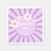 Groovy One Retro Sunshine Girl Serviette (Vorderseite)