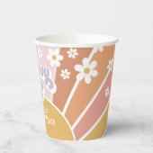 Groovy One Retro Sunshine Rainbow Paper Cups Pappbecher (Links)