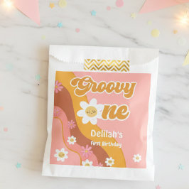 Groovy One Retro Vintag erster Geburtstag Geschenktütchen