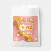 Groovy One Retro Vintag erster Geburtstag Geschenktütchen (Vorderseite)