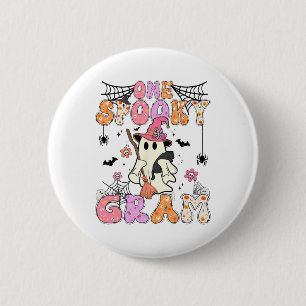 Groovy One Spooky Gram Retro Halloween Niedlich Gh Button