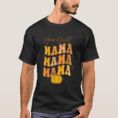 Groovy One Thankful Mama Leopard Hallo Fall Danke T-Shirt (Vorderseite)