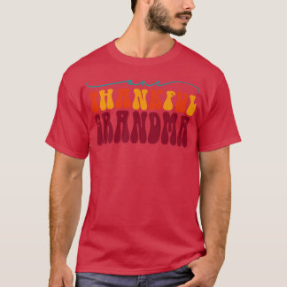 Groovy One Thankful Oma Hello Fall Vibes Danke T-Shirt