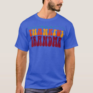 Groovy One Thankful Oma Hello Fall Vibes Danke T-Shirt