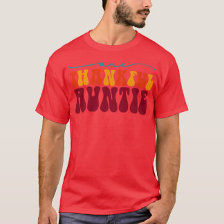 Groovy One Thankful Tante Hello Fall Vibes Danke T-Shirt