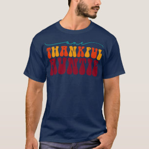 Groovy One Thankful Tante Hello Fall Vibes Danke T-Shirt