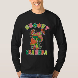 Groovy Opa farbenfrohe Retro-Pilze T-Shirt