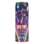 Groovy Opossum mit einem kosmischen Getränk Thermosbecher (Rückseite)