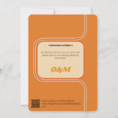 Groovy Orange and Brown Rainbow Curve Foto Save The Date (Rückseite)