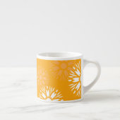 Groovy Orange Daisy Blume Retro Blumenmuster Espressotasse (Rechts)