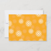 Groovy Orange Daisy Blume Retro Blumenname Dankeskarte (Rückseite)