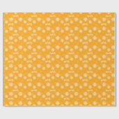 Groovy Orange Daisy Blume Retro Blumenname Geschenkpapier (Flach)