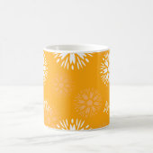 Groovy Orange Daisy Blume Retro Blumenname Kaffeetasse (Mittel)