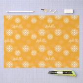 Groovy Orange Daisy Blume Retro Blumenname Seidenpapier (Handwerk)
