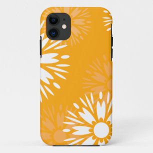 Groovy Orange Gänseblümchen-Blume Retro-Blumenmust Case-Mate iPhone Hülle