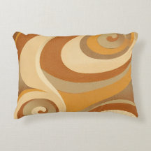 Groovy Orange Gold Brown Mitte Jahrhundert Moderne