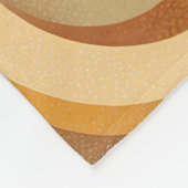Groovy Orange Gold Brown Mitte Jahrhundert Moderne Fleecedecke (Ecke)