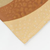 Groovy Orange Gold Brown Mitte Jahrhundert Moderne Fleecedecke (Ecke)