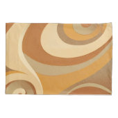 Groovy Orange Gold Brown Mitte Jahrhundert Moderne Kissenbezug (Rückseite-Links)