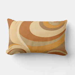 Groovy Orange Gold Brown Mitte Jahrhundert Moderne Lendenkissen