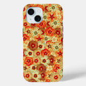 Groovy Orange Hippie Blume Muster Case-Mate iPhone Hülle (Rückseite)