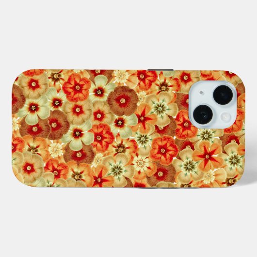 Groovy Orange Hippie Blume Muster Case-Mate iPhone Hülle (Rückseite (Horizontal))