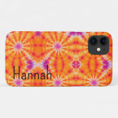 Groovy Orange Pink Gefärbte Krawatte iPhone Case (Rückseite (Horizontal))