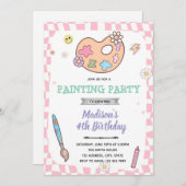 Groovy painting Party Einladung (Vorne/Hinten)