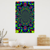 Groovy Paisley Stiefmütterchen Poster (Küche)