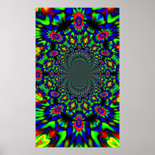Groovy Paisley-Stiefmütterchen Poster