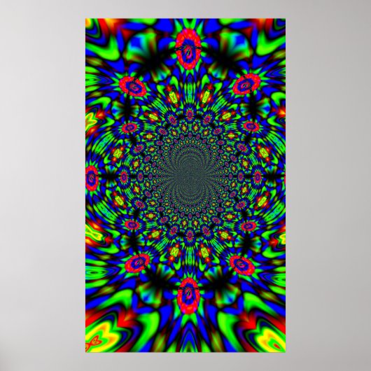 Groovy Paisley Stiefmütterchen Poster (Vorne)