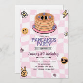 Groovy pancake party invitation einladung (Vorne/Hinten)
