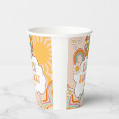 Groovy Party Retro Hippie 70er Rainbow Birthday Pappbecher (Rechts)