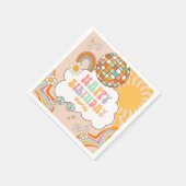 Groovy Party Retro Hippie 70er Rainbow Birthday Serviette (Ecke)