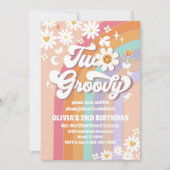 Groovy Pastel 2nd Birthday Invitation Einladung (Vorderseite)