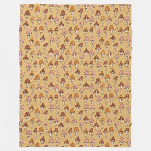 Groovy Pastel Blanket 60s Copper & Brown Design Fleecedecke (Vorderseite)