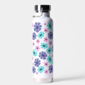 Groovy Pastel Muster Retro Floral Trinkflasche (Rechts)