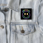 Groovy Pastel Retro Button Pin (Beispiel)